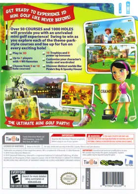 Mini Golf Resort box cover back